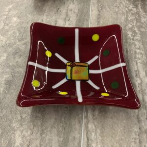 JSG Fused Glass Square Dish