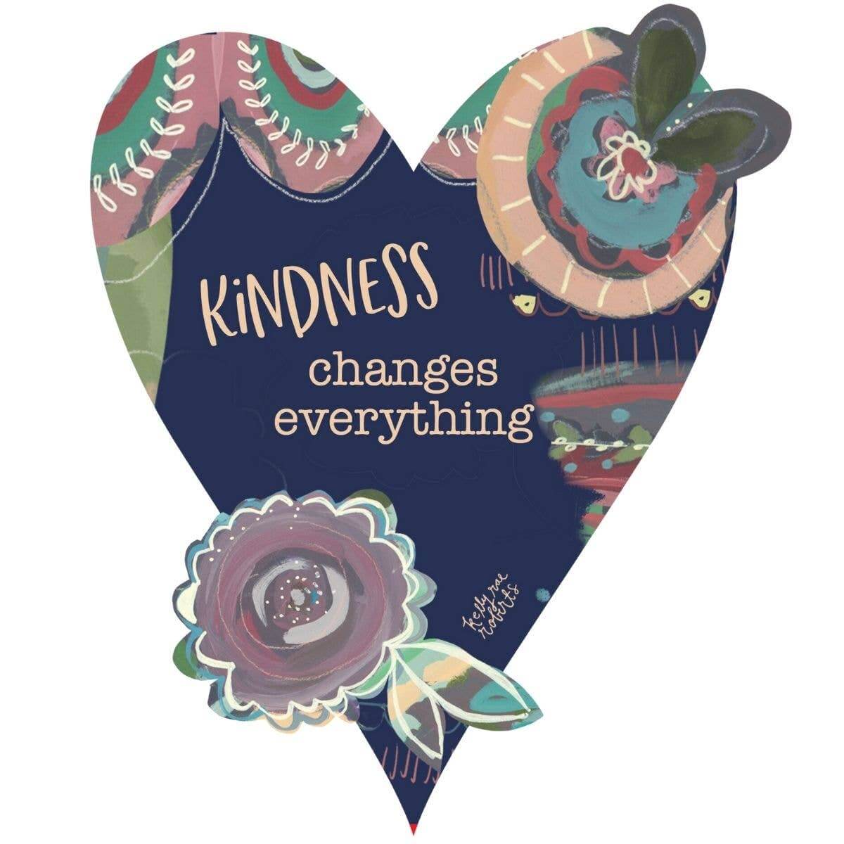 Kelly Rae Roberts - Kindness Changes Everything Heart - Sticker