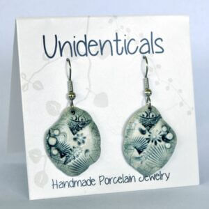 Clay Fossils – Handmade earrings, usa, aqua, nature, sea