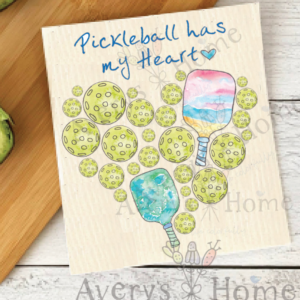 Avery’s Home – My Heart Belongs to Pickleball Swedish Dishcloth