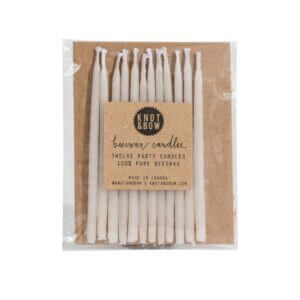 Knot & Bow – Ivory Beeswax Birthday Candles