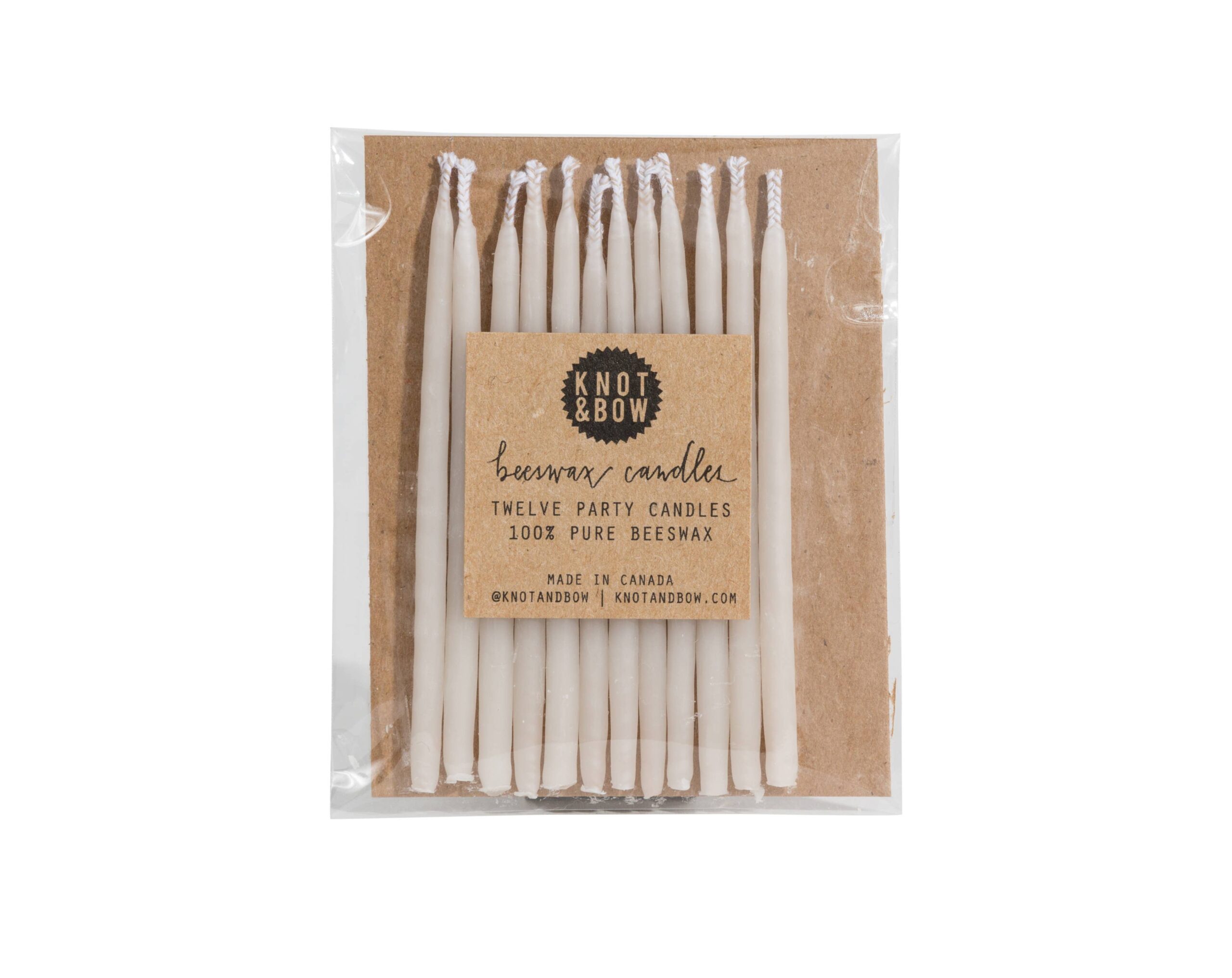 Knot & Bow - Ivory Beeswax Birthday Candles