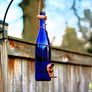 Blue Ridge Mountain Gifts – Glass Wine Bottle Bird Feeder