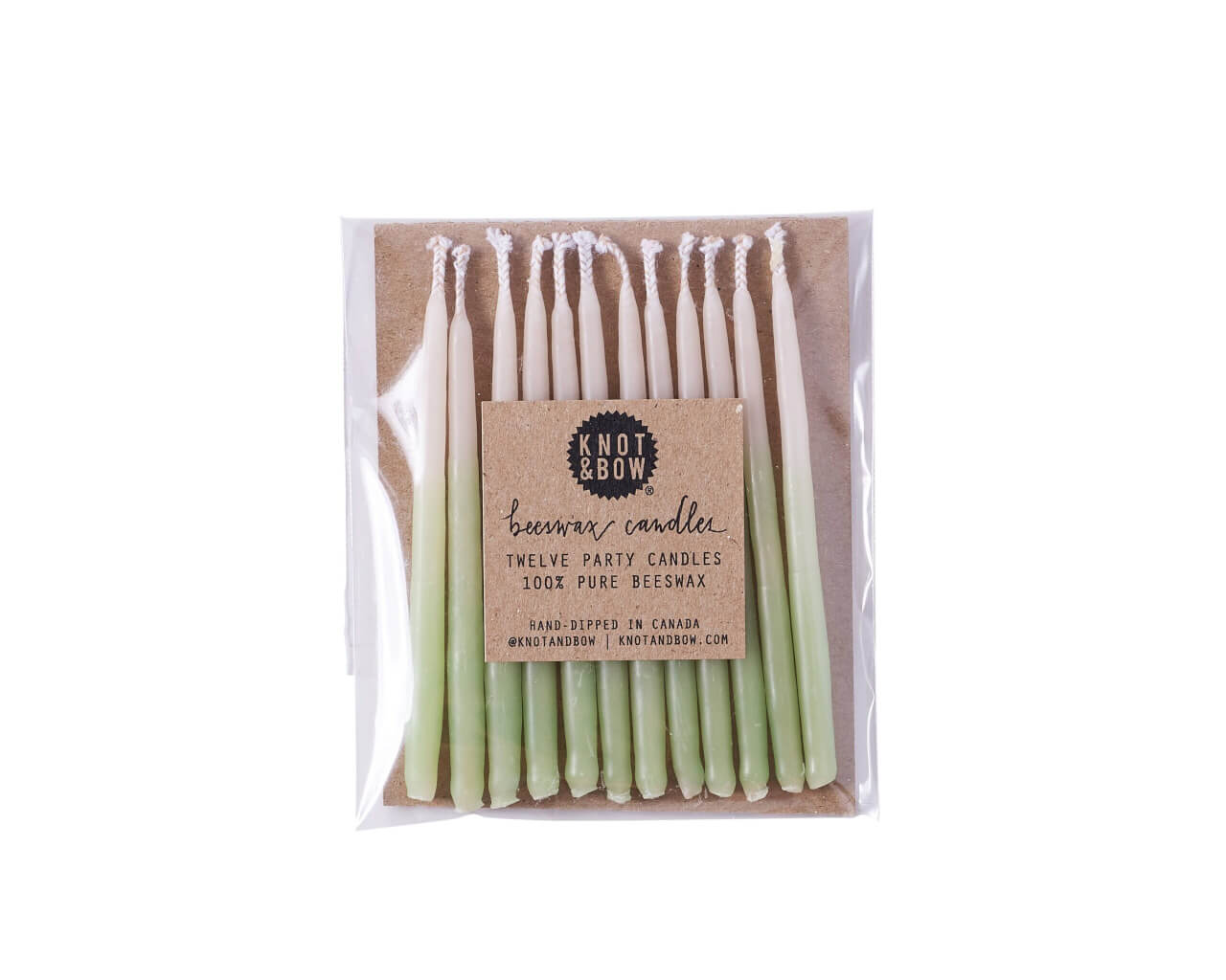 Knot & Bow - Mint Ombre Beeswax Birthday Candles