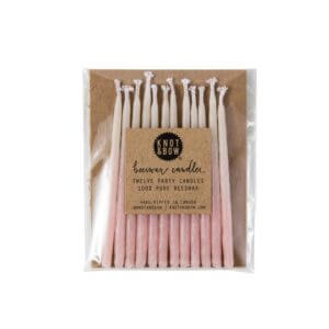 Knot & Bow – Pink Ombre Beeswax Birthday Candles