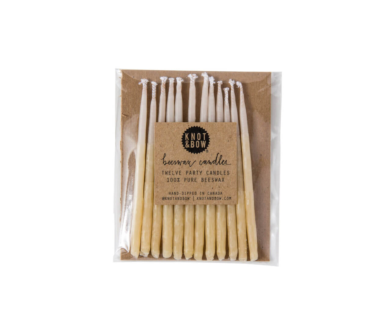 Knot & Bow - Yellow Ombre Beeswax Birthday Candles