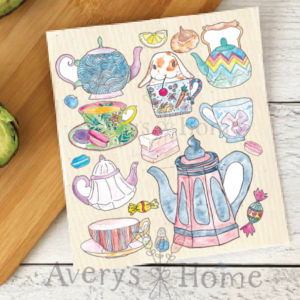 Tea Time Swedish Dish Towel
