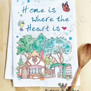 Avery’s Home – Home Is Where the Heart Is Customizable Kitchen Towel