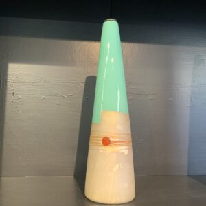 Island Art Glass – teal vase