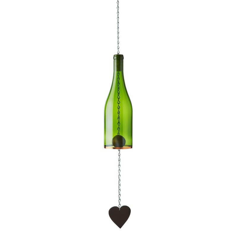 Blue Ridge Mountain Gifts - Wind Chimes Made From Glass Wine Bottles with Copper Trim