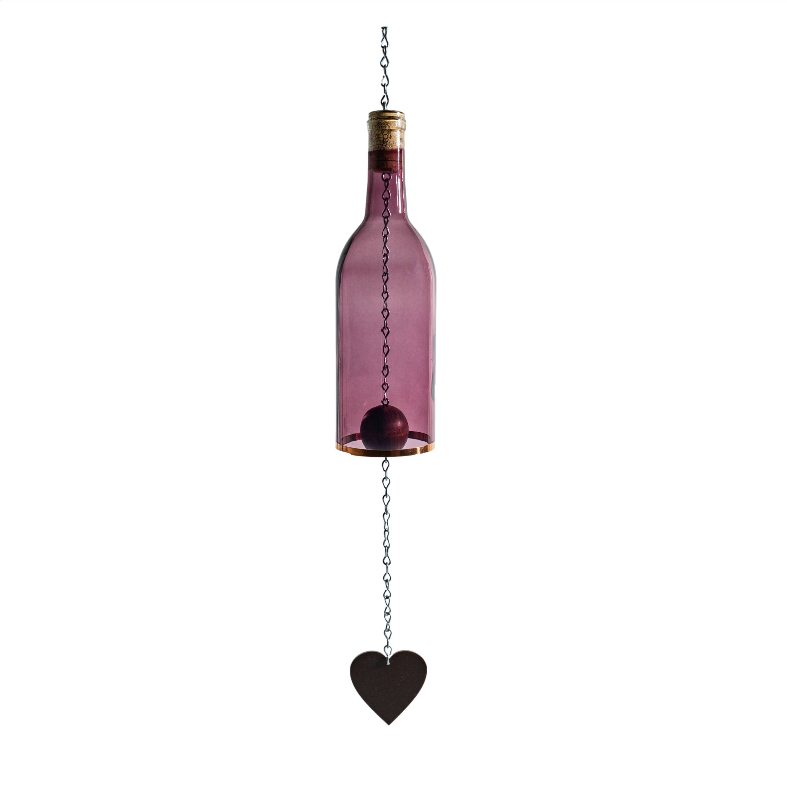 Blue Ridge Mountain Gifts - Wind Chimes Made From Glass Wine Bottles with Copper Trim