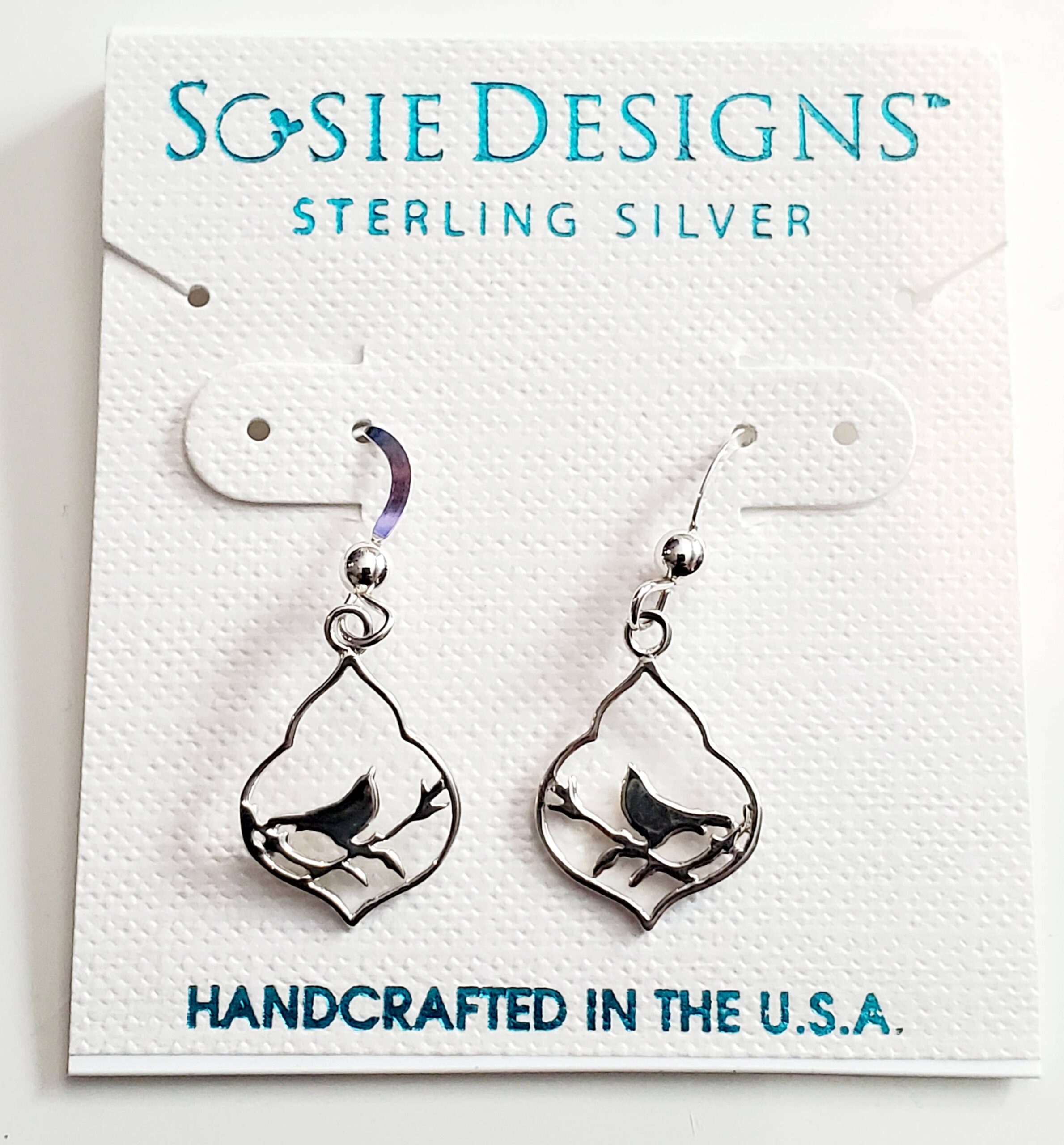 Sosie Designs - Silver Moroccan Bird Earrings