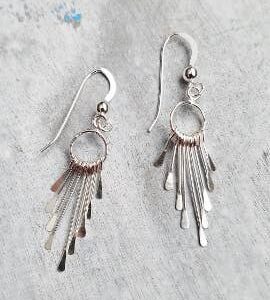 Sosie Designs – Silver Paddle Fringe Earrings