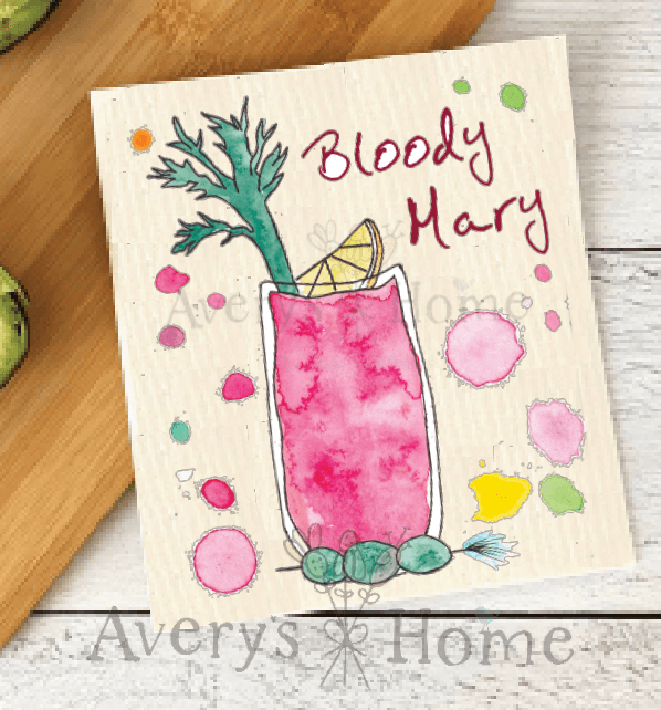 Avery's Home - Bloody Mary Brunch Drink Swedish Dishcloth