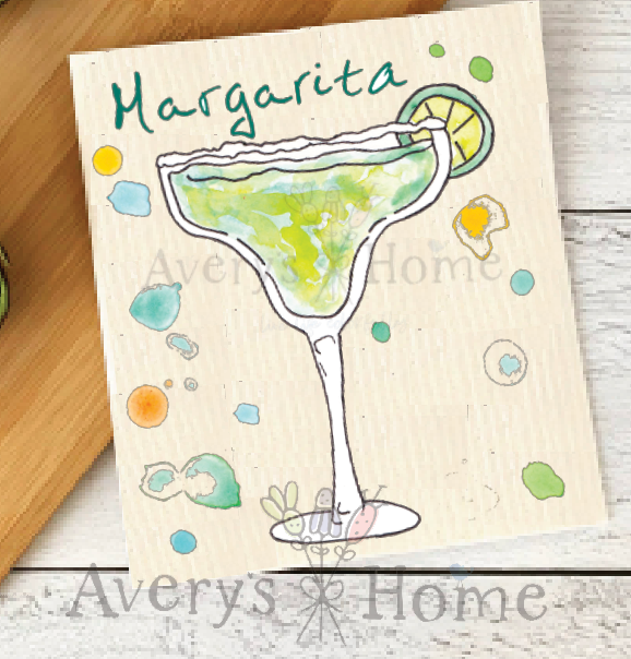 Avery's Home - Margarita Drink Swedish Dishcloth