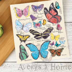 Avery’s Home – Butterfly Kinds Nature Organic Swedish Dishcloth