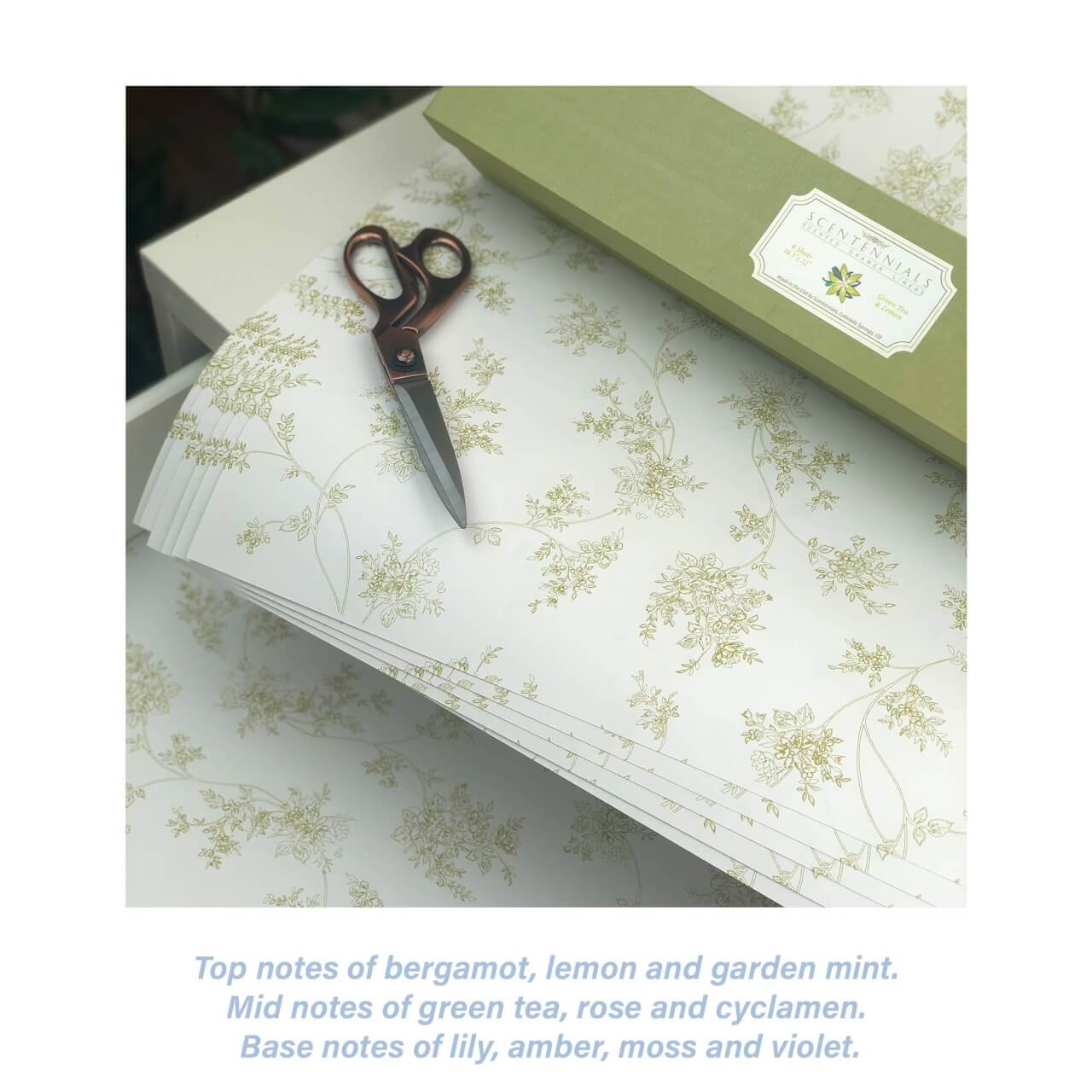 Drawer Liners: Green Tea & Lemon