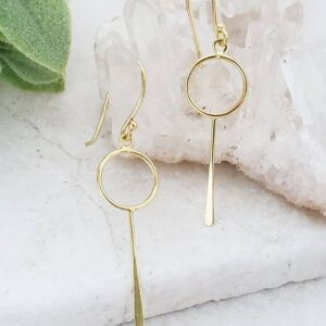 Sosie Designs – Gold Circle Paddle Earrings