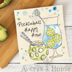 Pickleball Happy Swedish Dishcloth