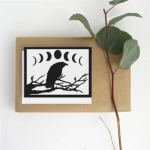 Squirrel Tacos Papercuts – Greeting Card – The Raven and The Moons
