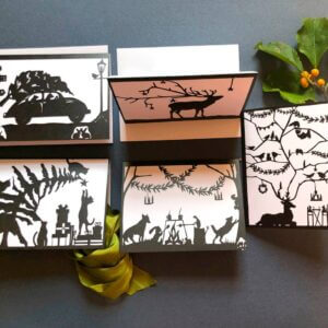 Squirrel Tacos Papercuts – Holiday – Greeting Card – SET