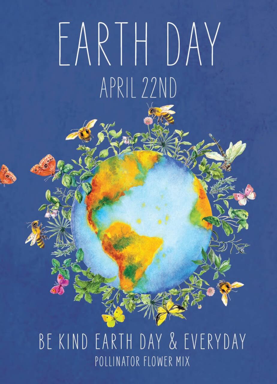 Bentley Seed Co. - 2024 Earth Day Planet Pollinator - Pollinator Flower Mix