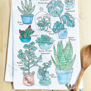 Avery’s Home – Popular Succulents & Plants Gardener Gift Kitchen Dish Towel