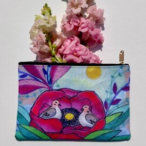 Lori Portka – Happiness Through Art – Mourning Doves Pouch – Small