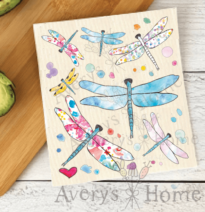 Avery's Home - Dragonfly Organic Nature Swedish Dishcloth