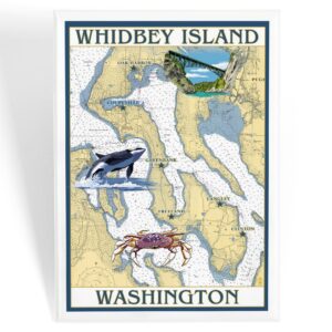 Lantern Press – MAGNET Whidbey Island, Washington Nautical Chart: Magnet