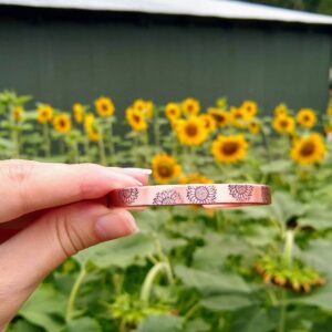 Little Wander Shop – Hand-stamped Patterned Cuff Bracelet {You Are My Sunshine}: Copper