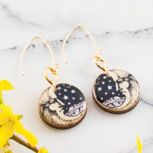 No Man’s Land – Moon Circle Earrings