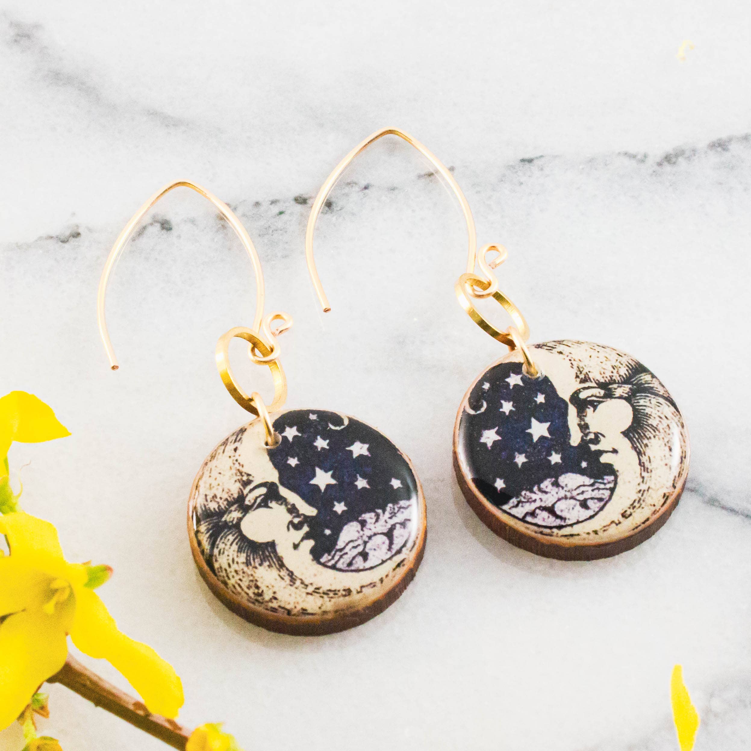 No Man's Land - Moon Circle Earrings