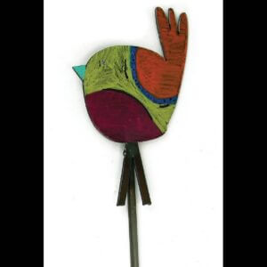 Whimsies – Bird Plant Stake Garden Spring recycle garden décor patio US