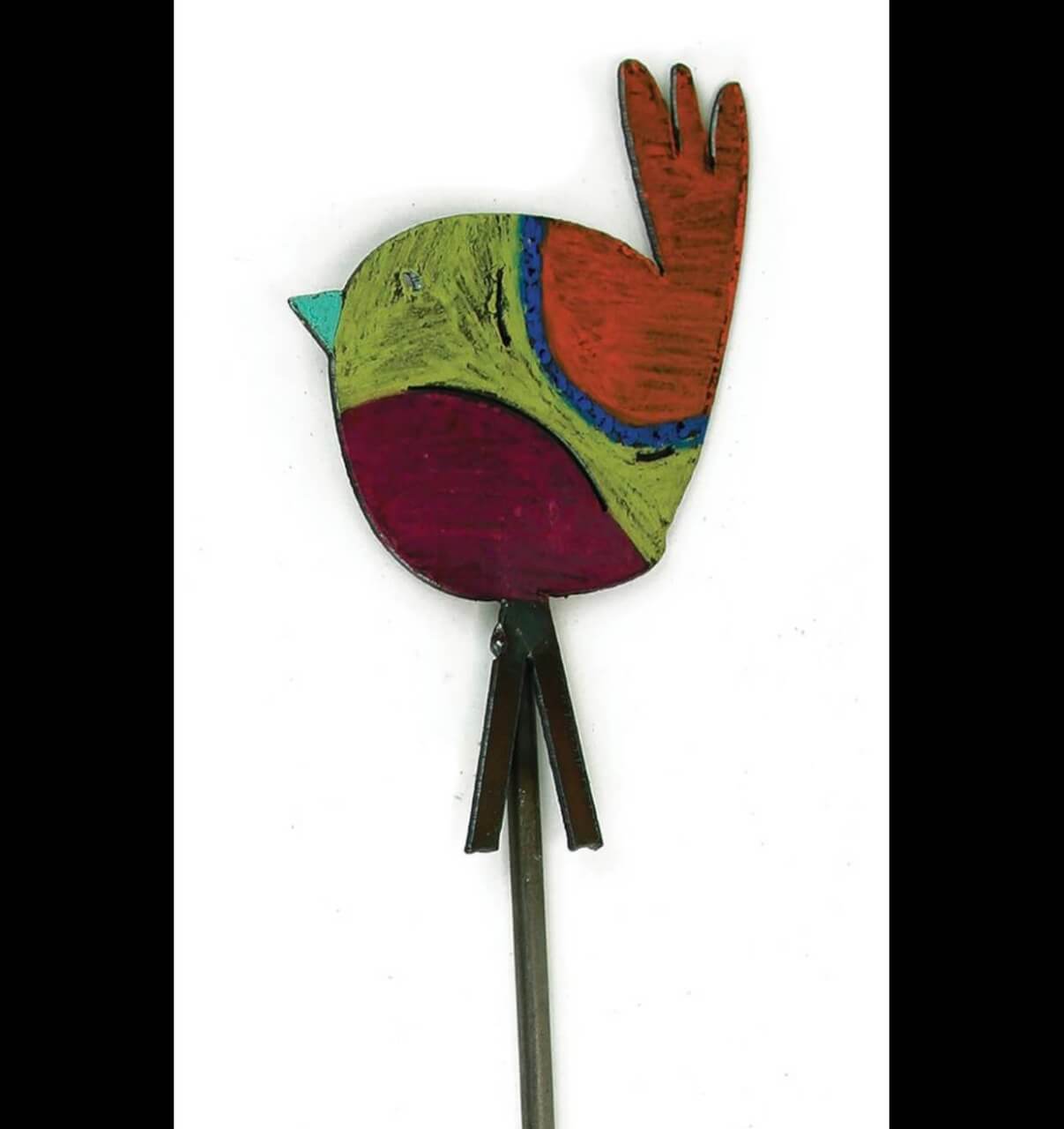 Whimsies - Bird Plant Stake Garden Spring recycle garden décor patio US