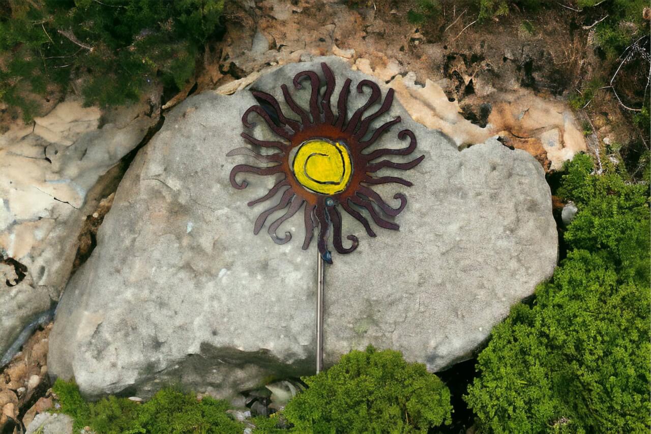 Whimsies - Sun plant stake southwestern garden stake eco friendly USA