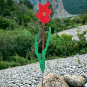 Whimsies – Plant Stake Flower spring garden stake recycle eco friendly