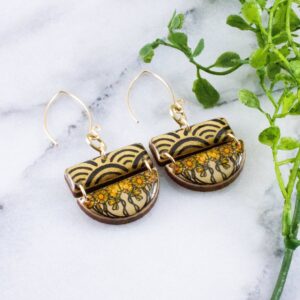 No Man’s Land -Sunflower Stacked Half Circle Earrings
