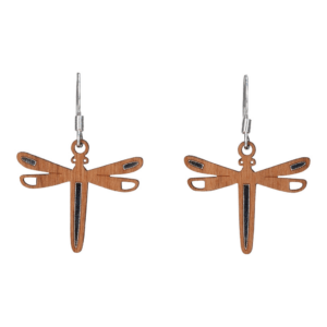 Woodcutts Mountains Earring with Silver Foil Accent: Cherry (1)