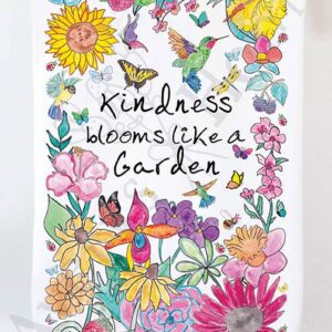 Avery’s Home – Kindness & Flower Spring Garden Kitchen Towel