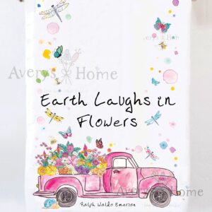 Avery’s Home – Earth Laughs In Flowers Spring Summer Truck Kitchen Towel