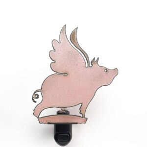 Whimsies – Pig Night Light whimsical flying pig cute pink gifts metal