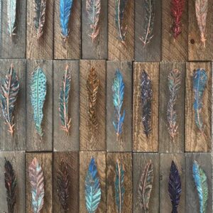 Timber Lane Studio – Feather: Aqua/Green/Jade Mix