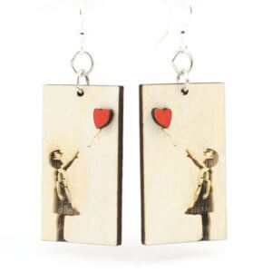 Green Tree Jewelry – Banksy Floating Away Earrings: As pictured