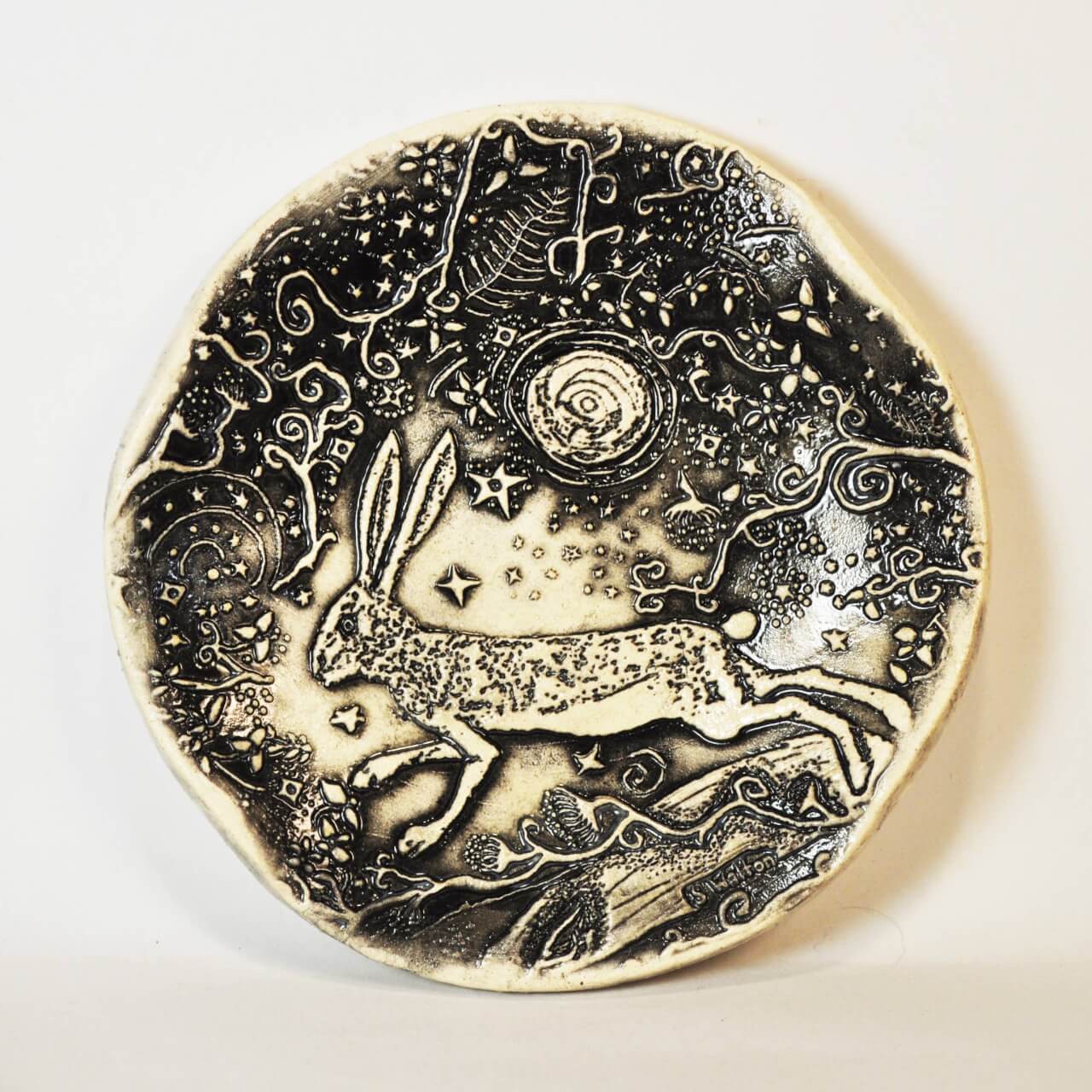 Clay Fossils black rabbit moon