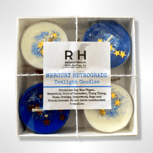 Raven’s Hearth – Mercury Retrograde Tea Light Candles  | Best Seller | Soy