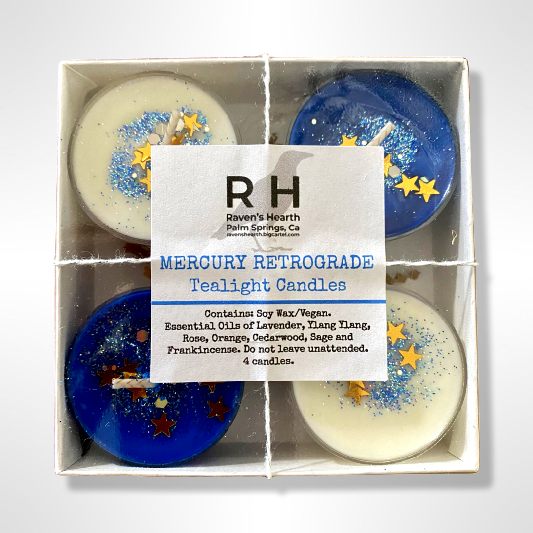Raven’s Hearth - Mercury Retrograde Tea Light Candles | Best Seller | Soy