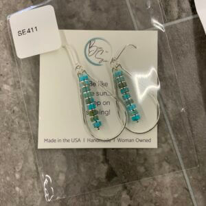 Bijou by SAM – Turquoise Silver Teardrop Hoop