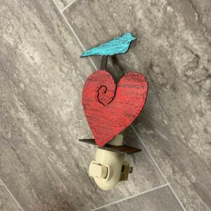 Heart w/bird night light