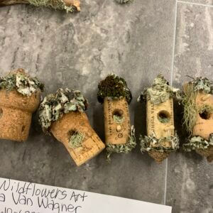 Wildflowers bird house magnet